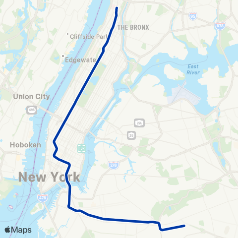 NYC Subway 8 Avenue Local map