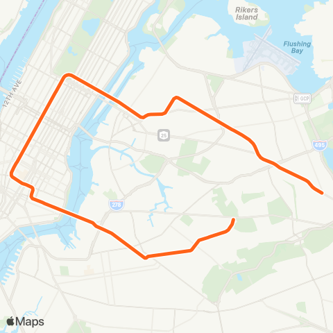 NYC Subway Queens Blvd Local / 6 Av Local / Myrtle Av Local map