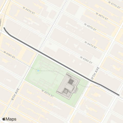 NYC Subway 42 St Shuttle map