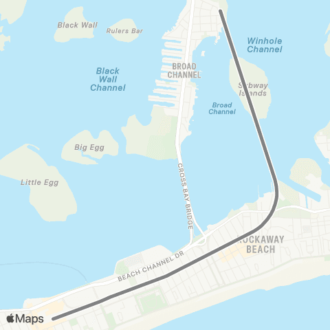 NYC Subway Rockaway Park Shuttle map