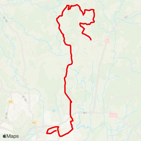 Martinique Transport - Zone Centre Pelletier Becouya Petit Manoir map