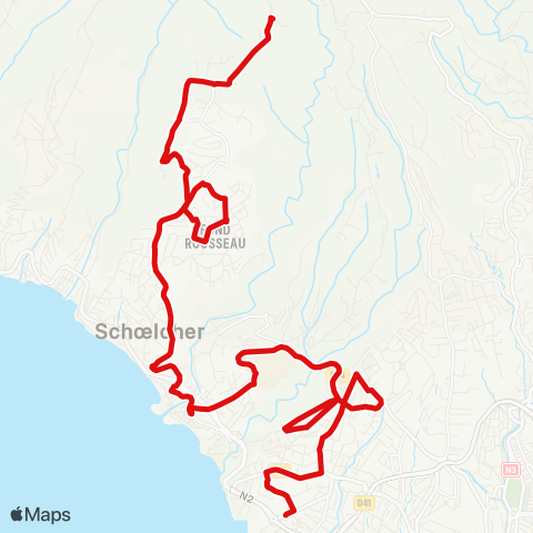 Martinique Transport - Zone Centre Monastère Anse Madame Ccom Batelière map