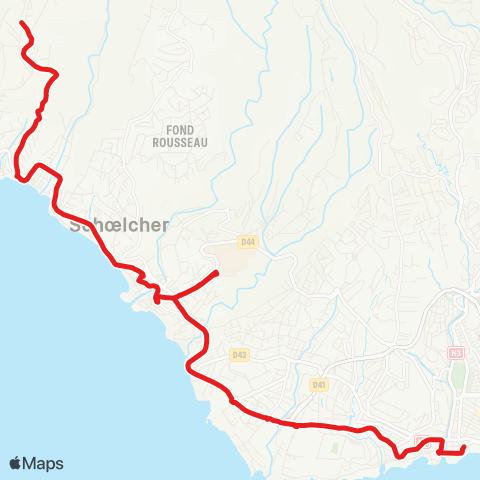 Martinique Transport - Zone Centre La Démarche Pointe Simon map