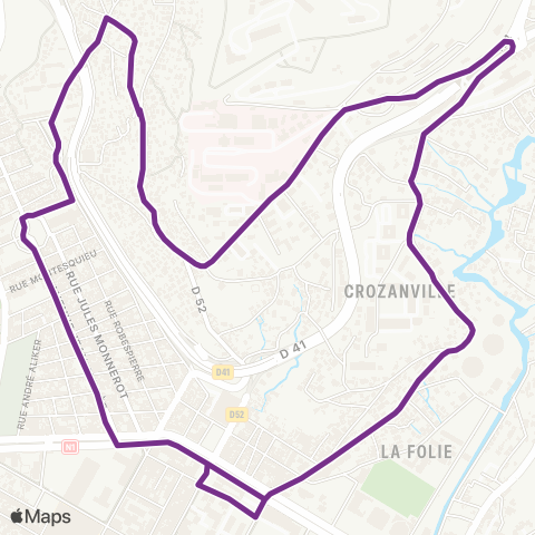 Martinique Transport - Zone Centre Boucle Clarac map