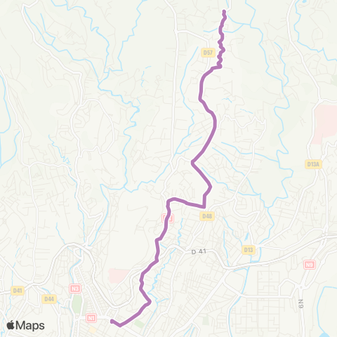 Martinique Transport - Zone Centre Régal Sauveur Nardal map