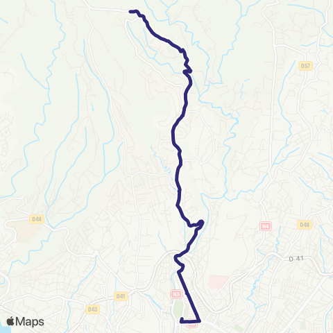 Martinique Transport - Zone Centre Sacré Cœur Aliker map