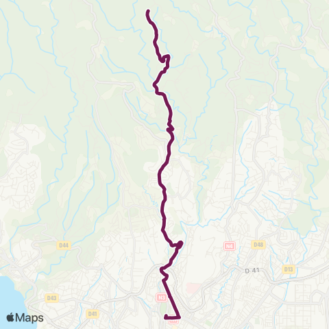 Martinique Transport - Zone Centre Tivoli Aliker map