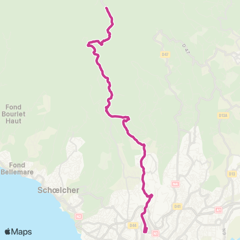 Martinique Transport - Zone Centre Balata Aliker map