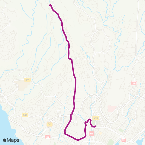 Martinique Transport - Zone Centre Tunnel Didier Aliker map