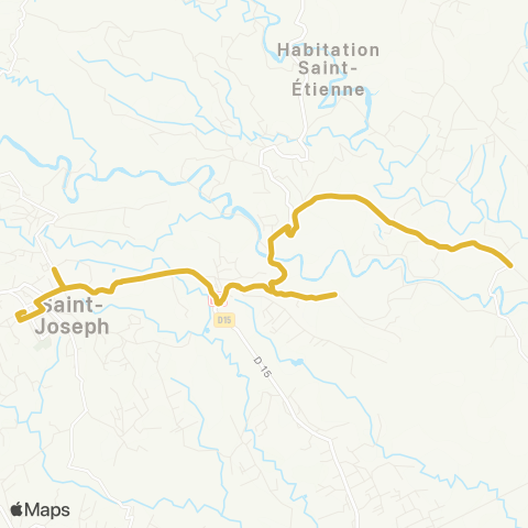 Martinique Transport - Zone Centre Presqu'Île Saint Joseph map