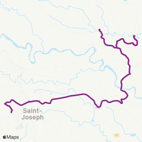 Martinique Transport - Zone Centre Chemein Labeau Balata St Joseph map