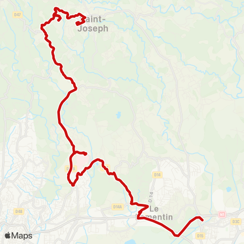 Martinique Transport - Zone Centre Galleria MFME St Joseph map