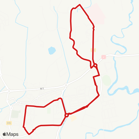 Martinique Transport - Zone Centre Navette Bourg Lamentin map
