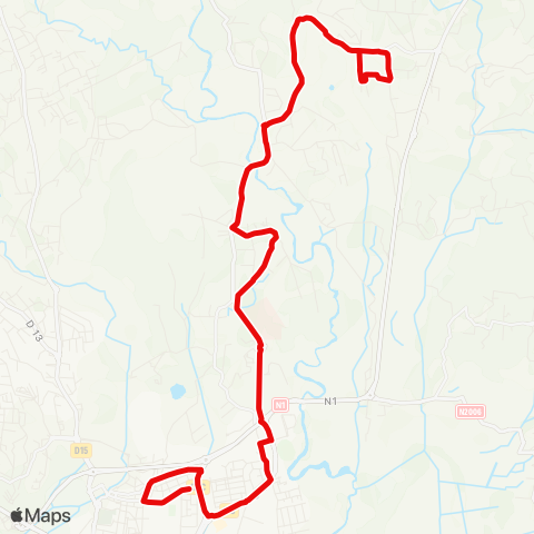 Martinique Transport - Zone Centre Manzelle Grand Case Petit Manoir map