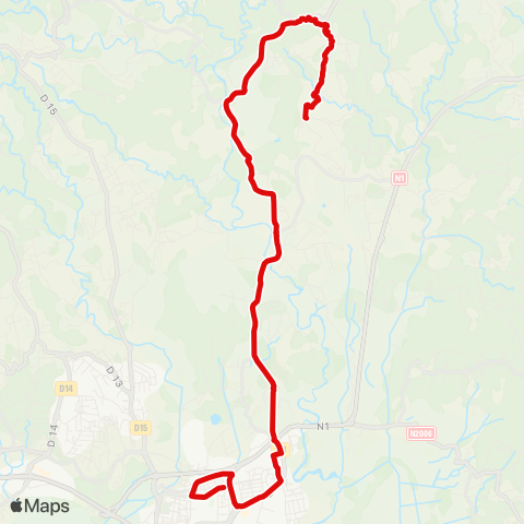 Martinique Transport - Zone Centre Pelletier Daubert Soudon Petit Manoir map