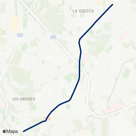 Tranvía La Cuesta - Tincer map