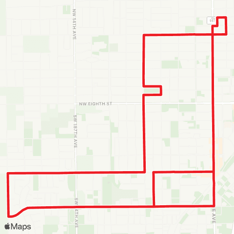 Miami Trolley City of Homestead Downtown Trolley map