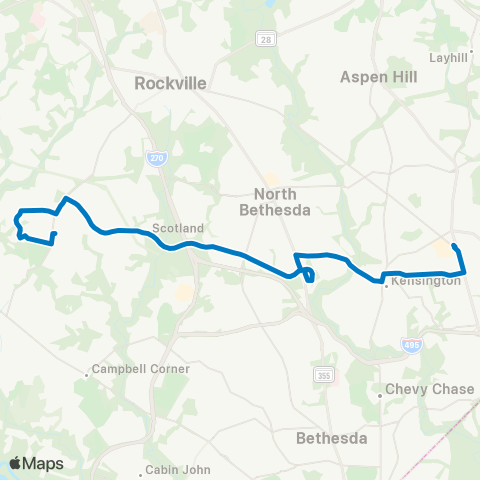 Ride On Potomac-Wheaton Metro Station map