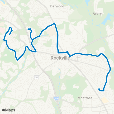Ride On Rockvregional / Rockvsenior / Twinb map