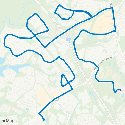 Ride On Germantowntransit Ctr-Holy Cross map