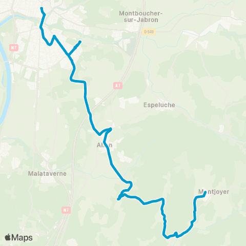 Montélibus De Gaulle - Montjoyer map