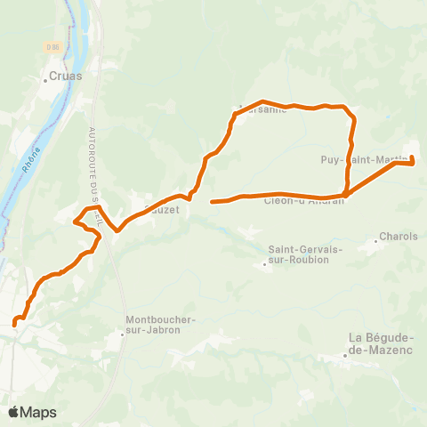 Montélibus Gare de Montélimar - Cleon d'Andran map