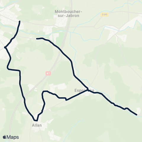 Montélibus Allan / Espeluche - Duras map