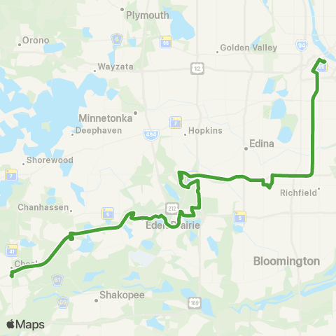 SouthWest Transit Mpls map