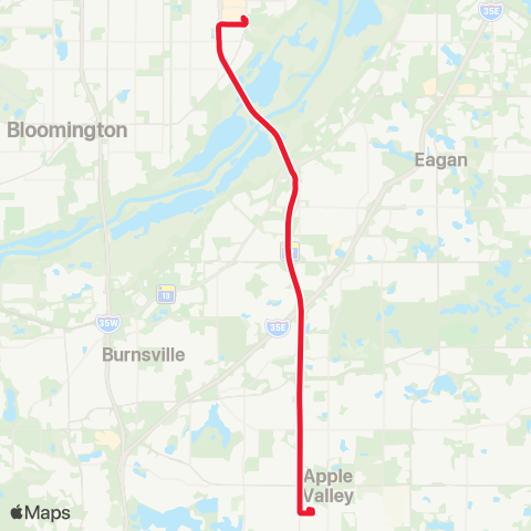 Metro Transit Metro Red Line map