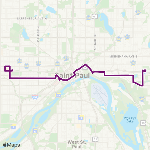 Metro Transit Midway-Selby Av-Burns Av-Sunray map