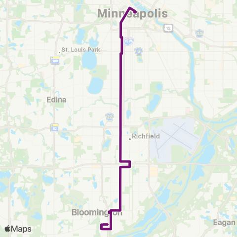 Metro Transit Nicollet Av-South Bloomington map