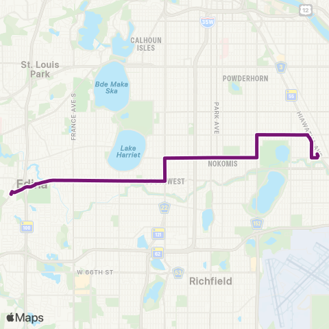 Metro Transit 50st-46st-46st Station map