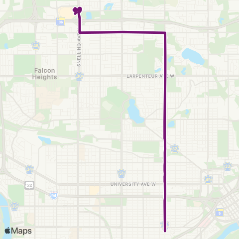 Metro Transit Dale St-Co Rd B-Rosedale map
