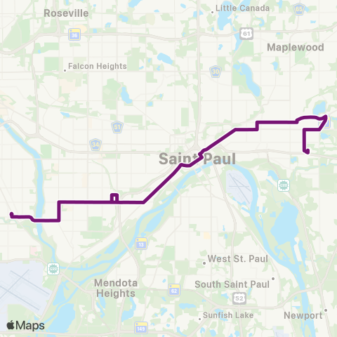 Metro Transit 46th St-Randolph-W 7th St-E 7th St-Sunray map