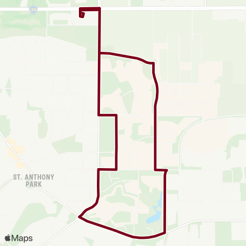 University of Minnesota Saint Paul Circulator map