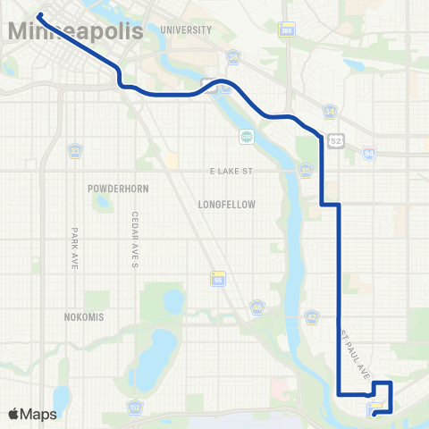 Metro Transit Ltd Stop-Highland-Cleveland-Cretin-Mpls map