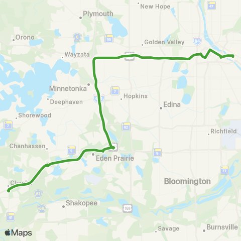 SouthWest Transit Mpls map