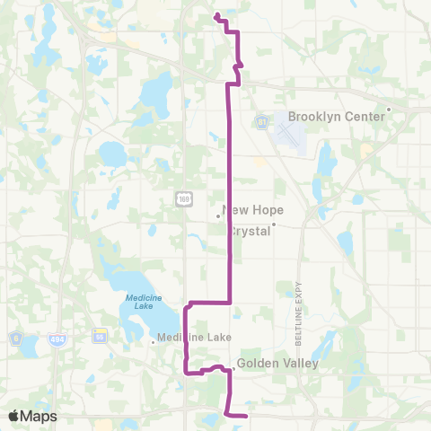 Metro Transit Starlite-Winnetka Av-Louisiana Av Transit Ctr map