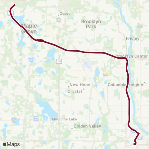 Maple Grove Maple Grove Station map