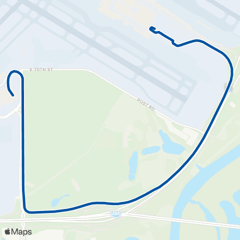 Metro Transit Airport Shuttle Bus map