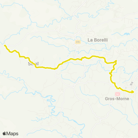 Martinique Transport - Zone Nord Gare routière Dumaine Sinai map