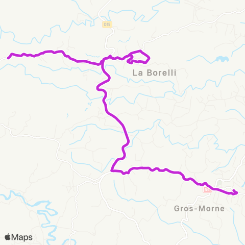 Martinique Transport - Zone Nord Gare routière Bois Lézards Tamarin map