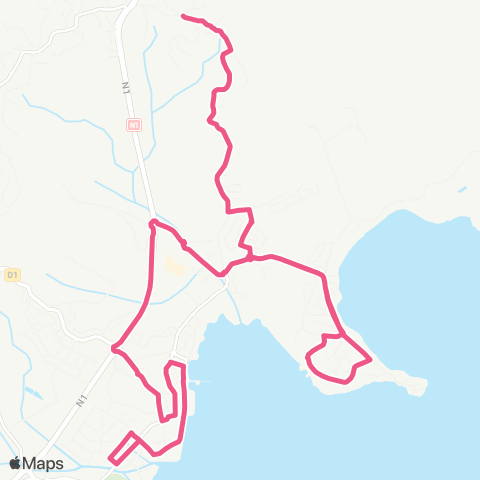 Martinique Transport - Zone Nord Pointe Fort - Lazaret - Pointe Lynch map