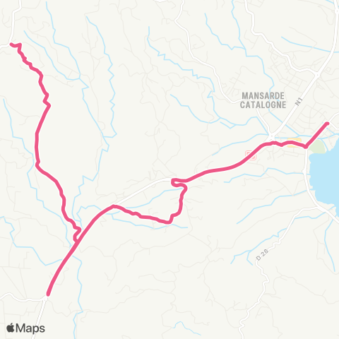 Martinique Transport - Zone Nord Bois Desir - Fonds d'or map