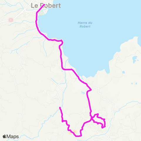 Martinique Transport - Zone Nord MENA - Fonds Nicolas - Monnerot - Semair map