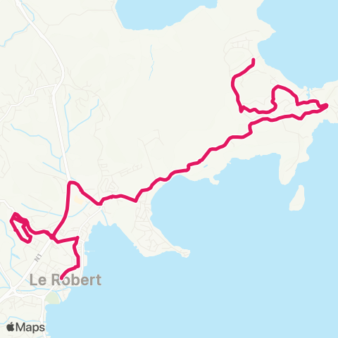 Martinique Transport - Zone Nord Pointe Rouge Pointe Savane map