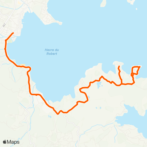 Martinique Transport - Zone Nord Sable Blanc - Pointe Hyacinthe Pointe Royale map