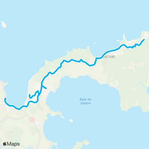 Martinique Transport - Zone Nord Trinité - Anse Bellune map
