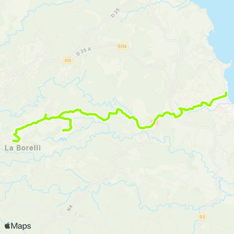 Martinique Transport - Zone Nord Trinité - Ladiny map
