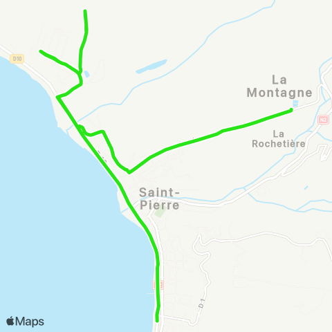 Martinique Transport - Zone Nord Gare St Pierre - Armada - Gare St Pierre map